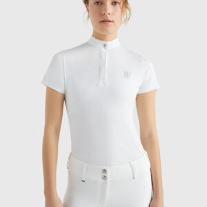 Camicia Donna TH Performance Show con strass manica corta Optical White