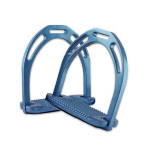 Staffe in alluminio con panca larga zigrinata Blue