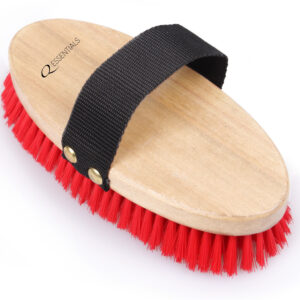 Brusca morbida con manico in legno Bright Red